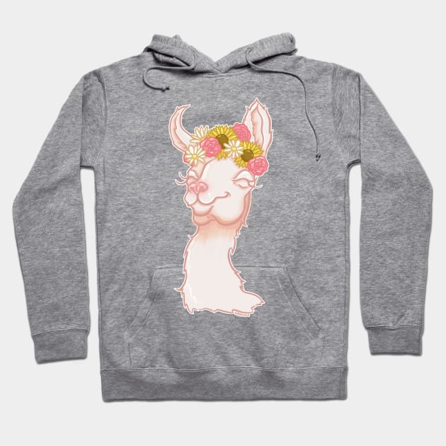 Lovely Llama Hoodie by Jan Grackle